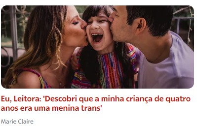 Não sei o que dizer dos pais (se é que existem) e do jornalista militante doente. Vou deixar os comentários para vocês...