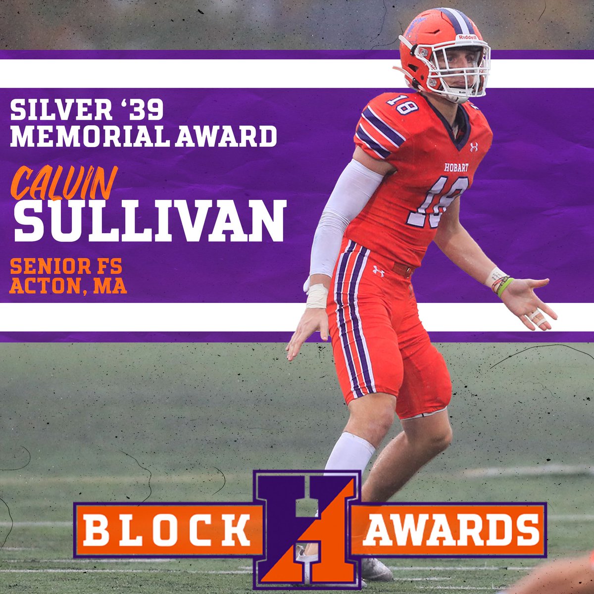 Congratulations, Cal, on receiving the Michael Theodore Silver ‘39 Award at the Block H Dinner!

Presented annually to the member of the football team whose scholarship, sportsmanship, and perseverance have proved to be superior.

#TheHobartWay