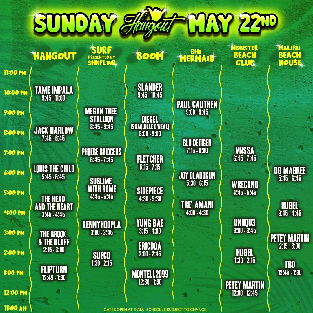 2022 Hangout Fest schedule