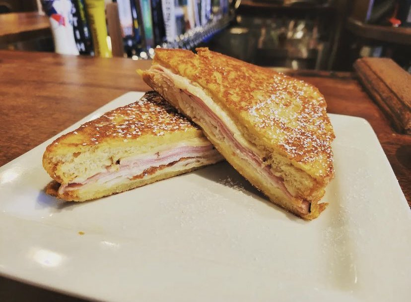 This weeks sandwich special is the Monte Cristo. Served on brioche with Swiss cheese, turkey, ham and a dijonaise spread. Served with maple syrup