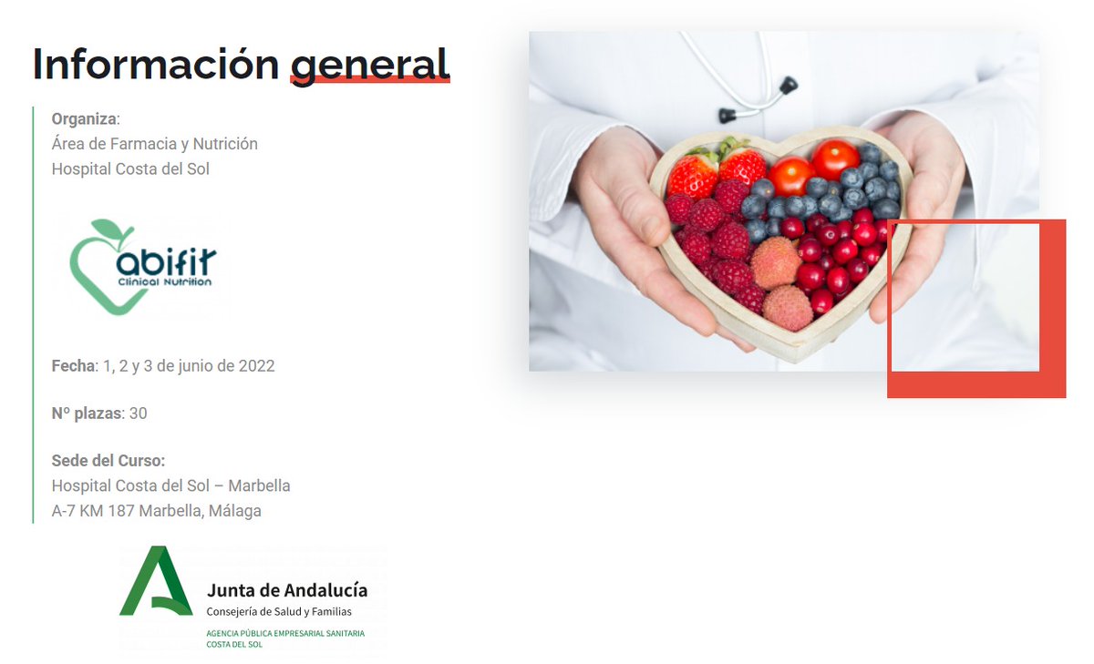 RECORDATORIO ▶️ Del 1 al 3 de junio se celebra el XI Curso de #Nutrición Hospitalaria organizado por el Hospital Costa del Sol #Marbella <a href="/ASCostadelSol/">Área Hospitalaria Costa del Sol</a> <a href="/FarmaNutriHCS/">Farmacia H.CostaSol</a>. De interés para compañeros de #FarmaciaHospitalaria. Inscripción en este enlace👉cursonutricionhospitalaria.com
