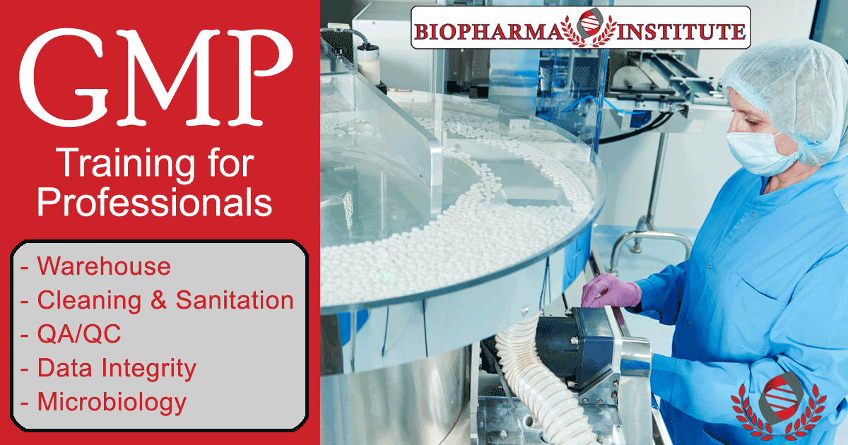 BiopharmaInst's tweet photo. Check out Biopharma’s current Good Manufacturing Practice course for a stronger understanding of GMP and how it applies, globally, to any drug manufacturing company. Click here to learn more: https://t.co/dZ88Hha4Oz https://t.co/K1iD14KeEA