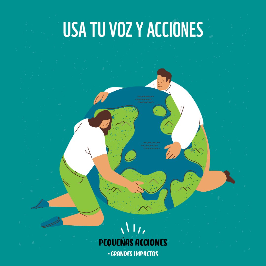 Usa tu voz y acciones 📣💪, #ConéctateConLaNaturaleza y muéstrales a todos que cuando nos unimos, las pequeñas acciones pueden tener un impacto grande y positivo para nuestro planeta ❤️🌎.