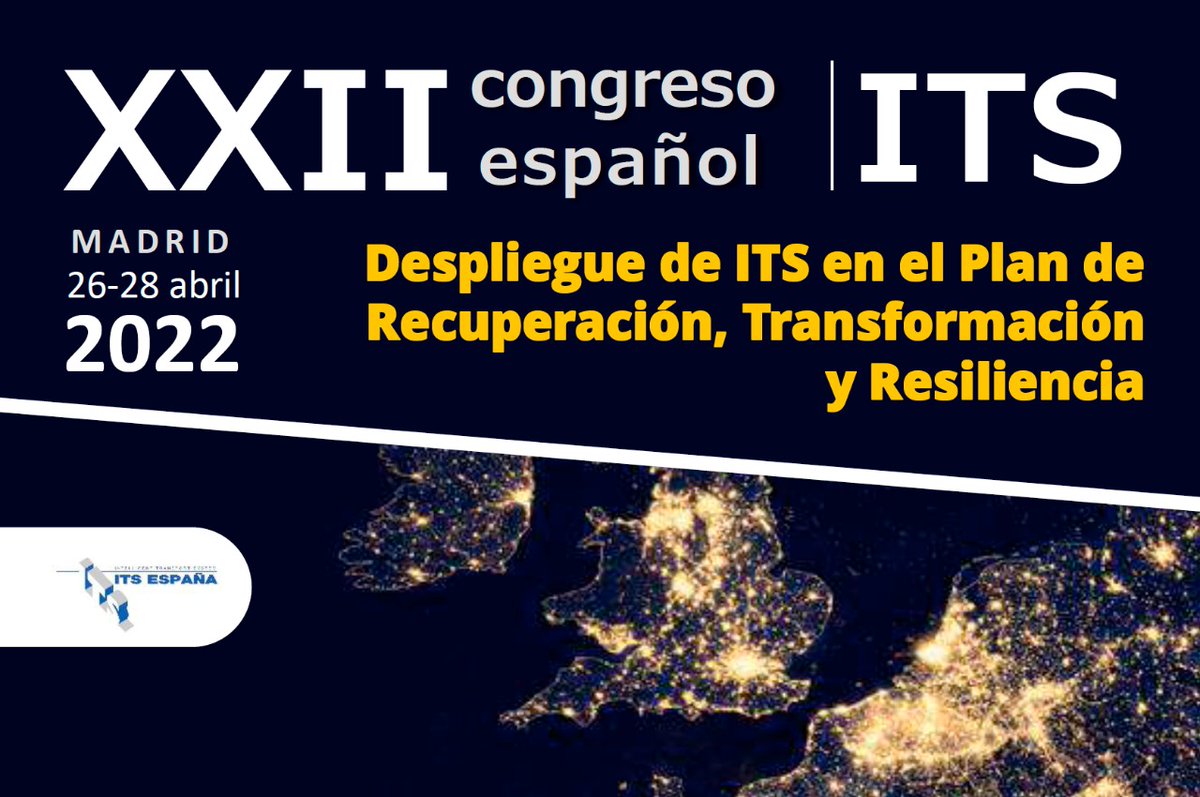 ITSdominicana's tweet photo. Desde hoy y hasta el próximo 28 de abril se desarrolla el "XXII Congreso Español de ITS", donde se expondrá sobre:

- Infraestructura inteligente
- Movilidad conectada
- Smart Cities
- Digitalización pago transporte p��blico https://t.co/Pi71Jyz22W