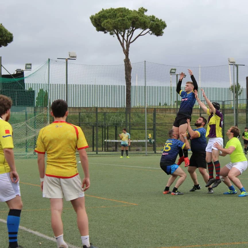RugbyESI's tweet photo. El fin de semana pasado participamos en la I Sede de la Liga Amateur de Rugby 7. Jugamos en Moguer contra el @HRugbyUnion , @CRCoriaSamurais , @Rugbyecija y @cordobarugbyama . 
Muy entretenida jornada de rugby. https://t.co/e1Hhriz81H