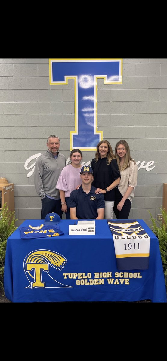 Congratulations to Golden Wave Senior baseball player Jackson Wood on making it official today. Jackson will be heading to <a href="/MGCCC_Baseball/">MGCCC Baseball</a> to play next season!! <a href="/rckell/">Robert Keller</a> <a href="/goldenwavebsb/">Tupelo Baseball</a> <a href="/jacksonwood_14/">Jackson Wood</a> <a href="/TupeloHigh/">Tupelo High School</a> @THSGoldenWave