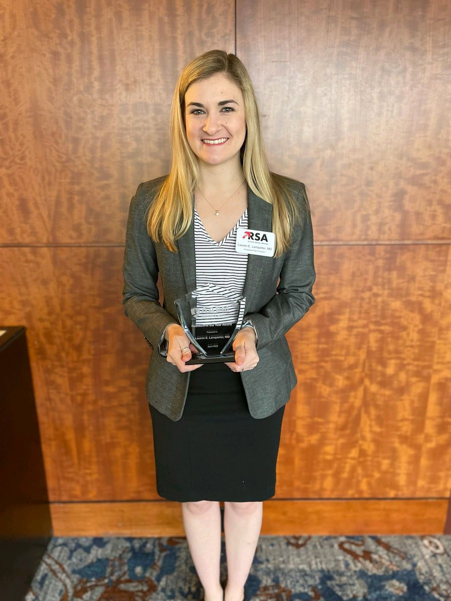 Congrats to the incomparable @BrownCoat Dr. Lamparter, @aaeminfo '22 #ResidentOfTheYear! ✓Current AAEM/RSA President. ✓Created “Ask Me Anything” & Med Student Mondays which explored matching into #EM #clerkship & away #rotations success, & statements for #residencyApplications.