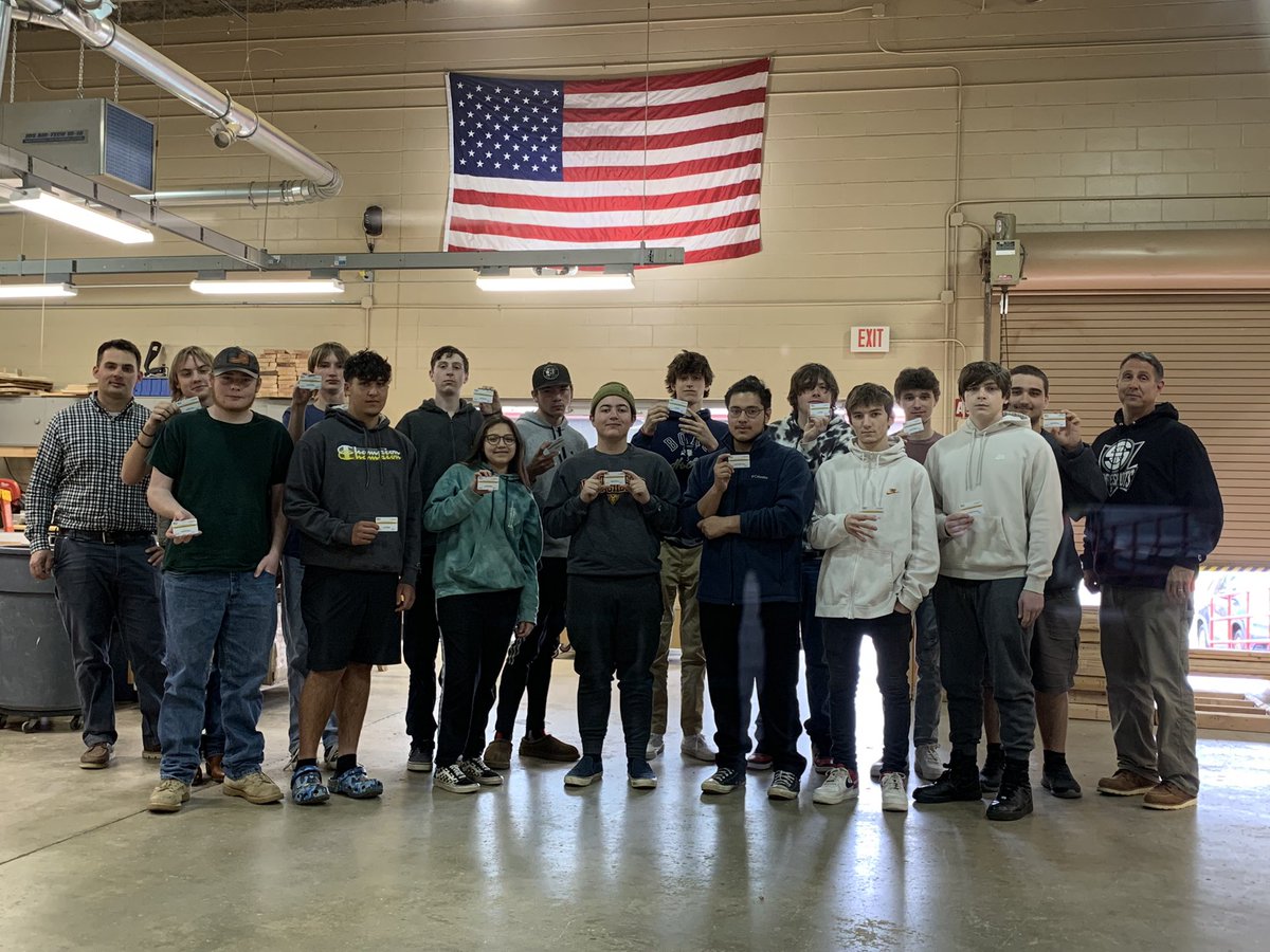 100% of the Building Trades 2 class are lifetime members of the OSHA 10 club! #greatjob  <a href="/MsKHarmon/">Kelly Height</a> <a href="/cford/">Dr. Charles R. Ford</a>