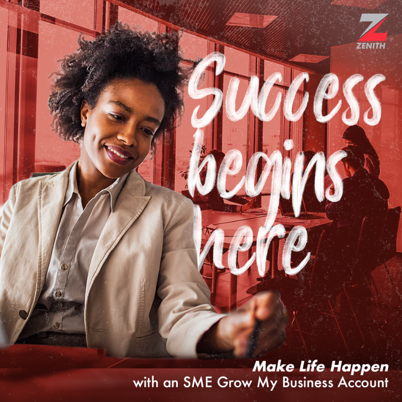 ZenithBank's tweet photo. Enhance your potential to achieve your business goals with an SME Grow My Business Account from Zenith Bank. #MakeLifeHappen #ZenithMakeLifeHappen #ZenithBank