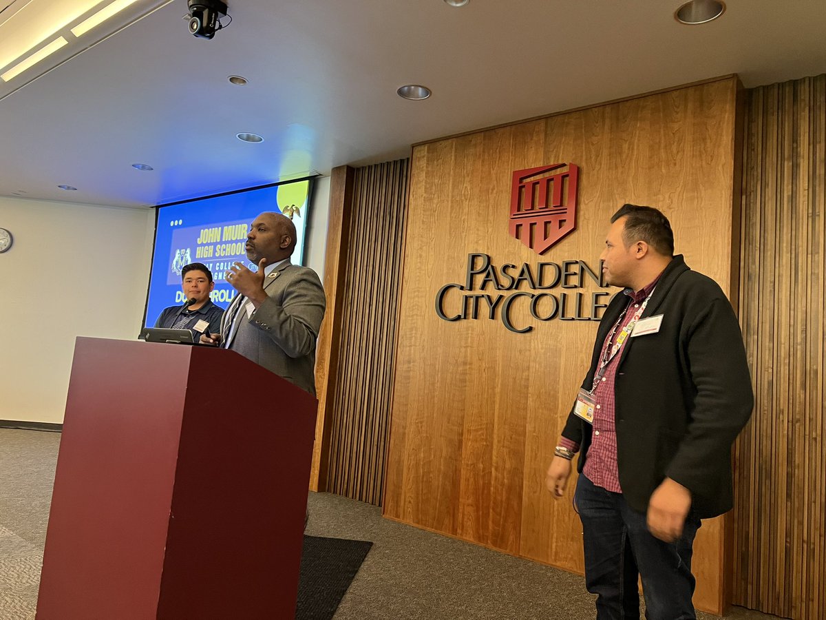 Thank you <a href="/PCCLancer/">PasadenaCityCollege</a> for the incredible partnership, providing dual enrollment opportunities for <a href="/PasadenaUnified/">Pasadena Unified School District</a> and highlighting the efforts of Early College High School <a href="/JohnMuirHS/">John Muir HS</a>! <a href="/bmcdonald6/">Brian McDonald</a> <a href="/PasHSBulldogs/">Pasadena High School</a> <a href="/BlairHSVikings/">Blair High School</a> <a href="/MarshallEagles1/">Thurgood Marshall Secondary School</a> <a href="/Itzsofia/">Sofia Valadez-Paez</a>