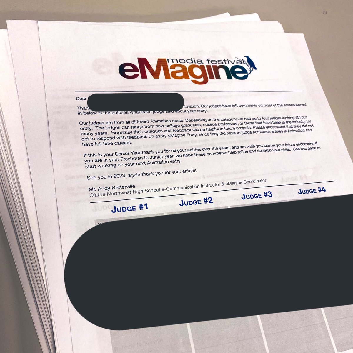 emagine_fest's tweet photo. All judge comments are done and sent out… be sure to check in with teachers to be able to receive them! #eMagine2022 #JudgeFeedback https://t.co/G1RVKYhKDe