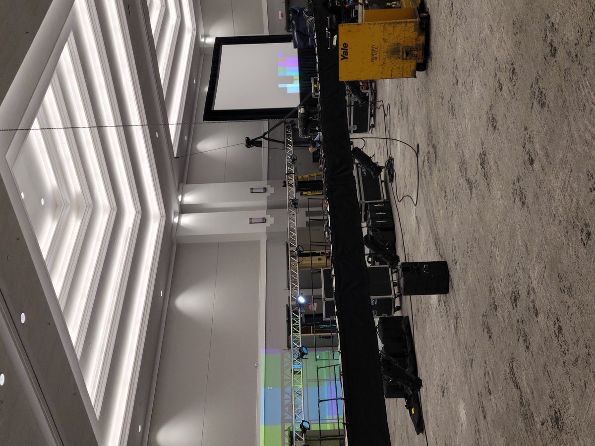 iatse168's tweet photo. A good day for work and for safety with @iatse168 as we support @project_xav as they support @CUPEBC #ProvincialConference at @yyjconferences. Yes, those cases are 4 stacked. Yes, that is a stacking lift. #Safe #Audiovisual #WeMakeEvents https://t.co/R0qjipqDZB https://t.co/a7uh3DYSWU