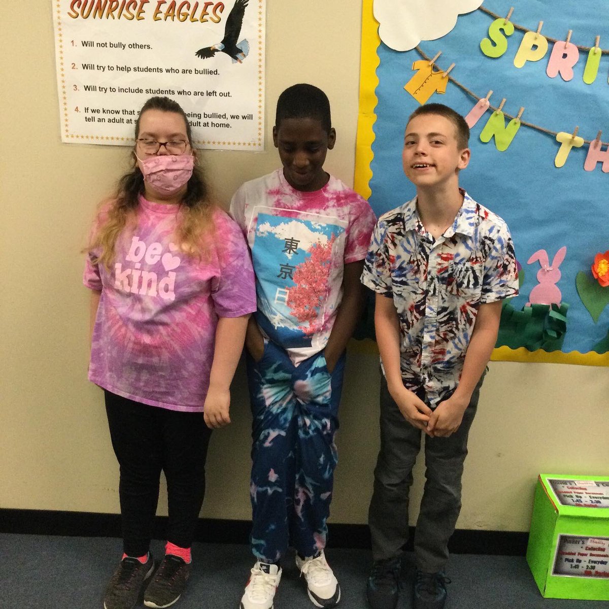 Today was Neurodiversity Tuesday! Students and staff wore rainbow or tye-dye! Join in tomorrow for What’s Your Passion Wednesday by wearing something that you love! 💙