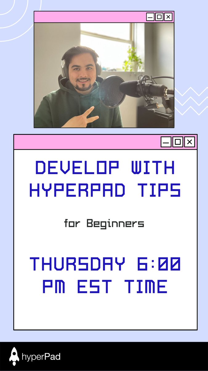 hyperPadApp's tweet photo. This week we are back with our tutorials #Livestreams on #twitch and #youtube with the co-founder of hyperPad, @killerham
Join us for a chance to learn more about developing with hyperPad and to win a free #hyperpad water bottle π
#indiedev #develop #learn #code #hyperPad101 https://t.co/G7rA4caXFS