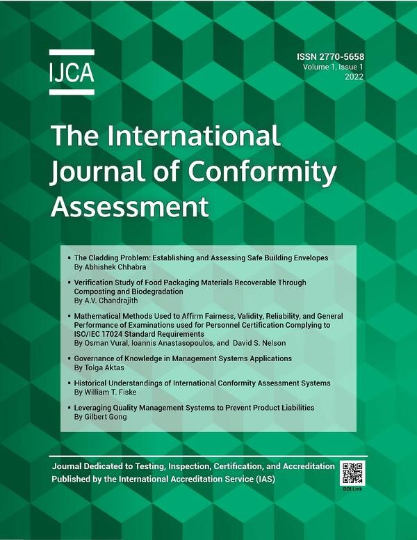IntlAccredSvc's tweet photo. IAS is pleased to bring to you this inaugural issue of the International Journal of Conformity Assessment (IJCA), a peer reviewed journal for conformity assessment academics and practitioners. https://t.co/CEnMQNiDNU #IJCA https://t.co/Nfih7Zhgml