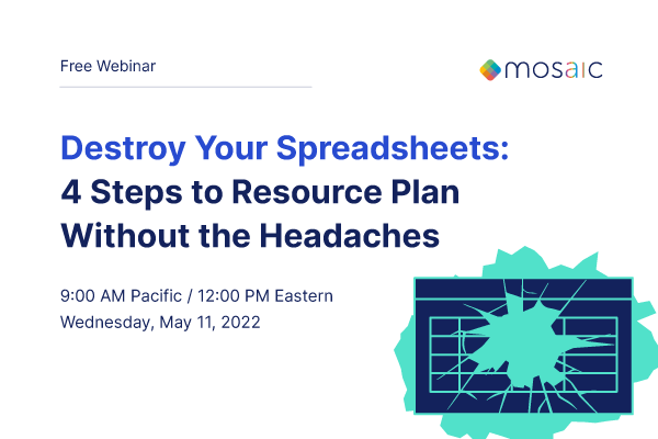 Ready to destroy your resource #planning #spreadsheets? Register for this free #webinar to see the better, faster way to plan projects and allocate staff. buff.ly/3EWT6oj