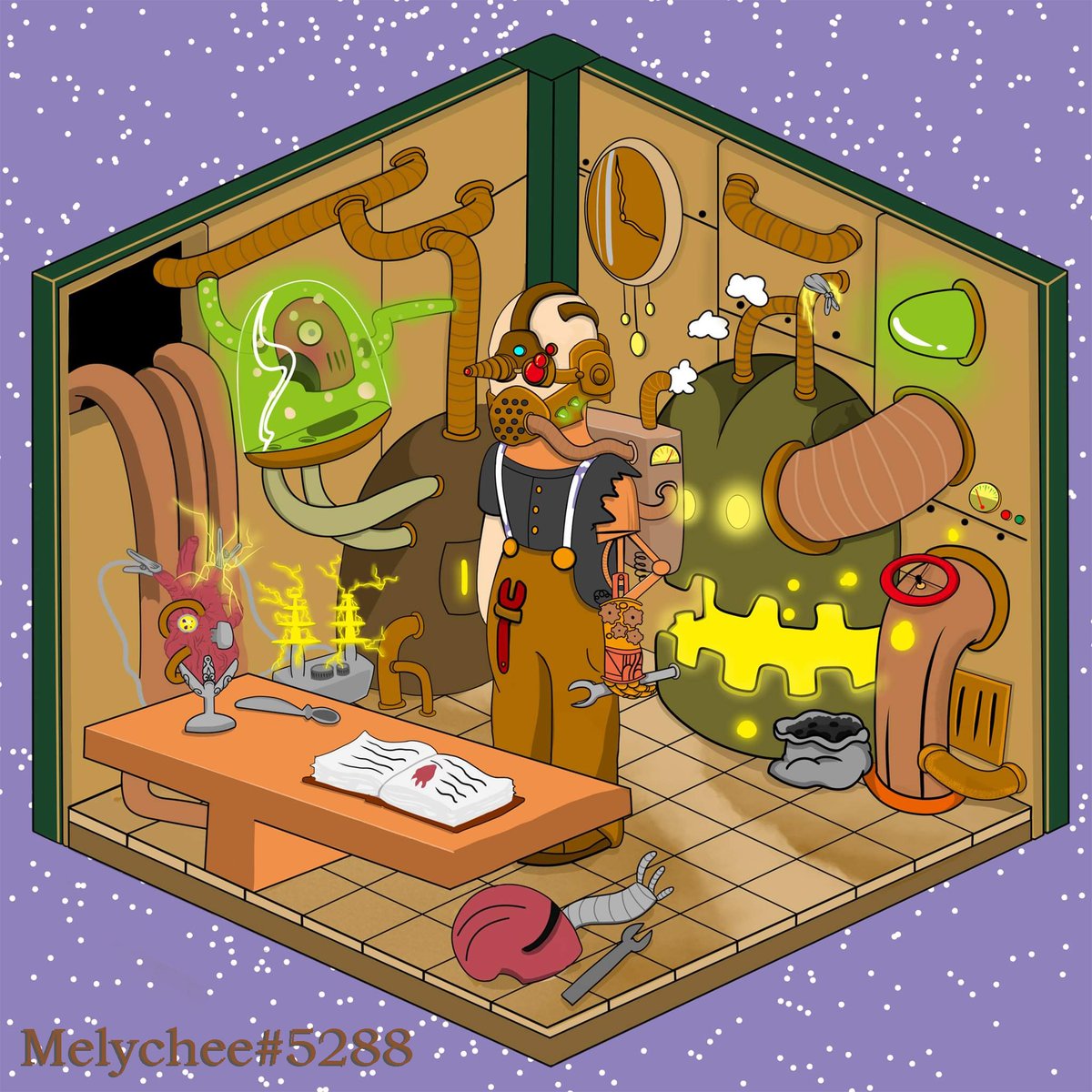 Joining the hype with my steampunk inspired fanart for <a href="/communi3_io/">Communi3</a> 🎉 <a href="/ej_sol09/">Andres</a> #communi3