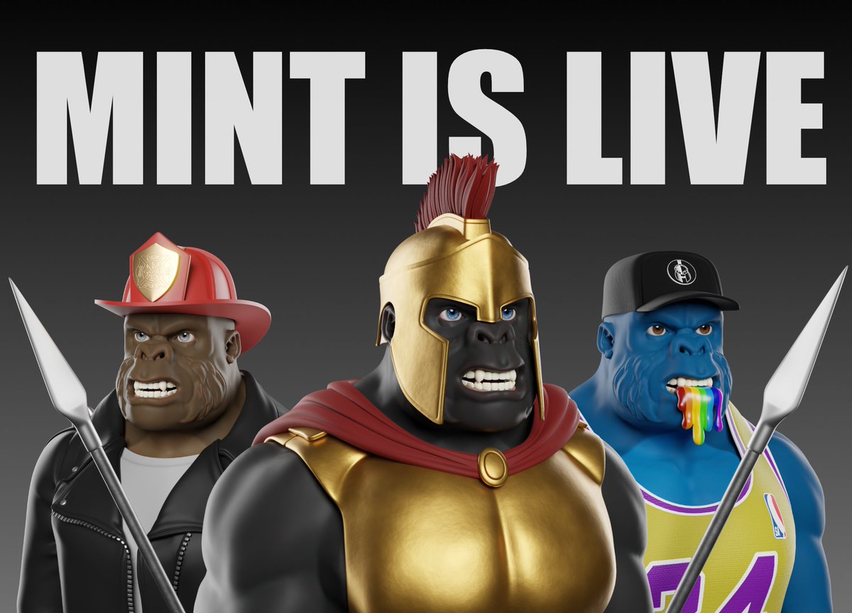 Mint is now LIVE Apes⚡️⚡️⚡️

Only official link to Mint : mint-spartanapes.io