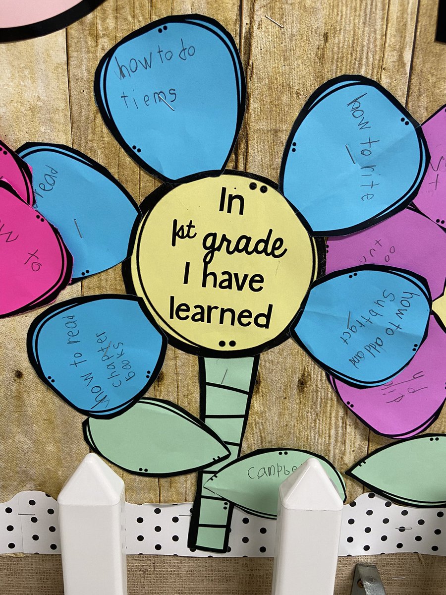 I love our new spring bulletin board and how it highlights how my firsties have grown throughout the year so far! I am so proud of their hard work! 🌸 #NavesinkLeads #NavesinkLearns