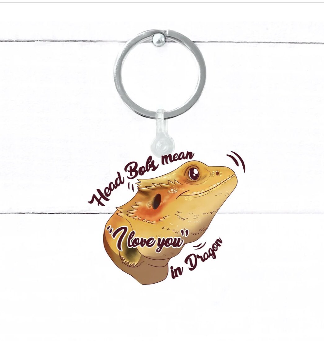 ageckoandhispjs's tweet photo. 🚨 BRAND NEW PRODUCT ALERT 🚨 

Who doesn’t love the Beardie head bob? Always too cute!

Our clear acrylic and stainless steel “Head Bobs Mean I Love You In Dragon” Bearded Dragon keychain features a single sided acrylic charm

#beardeddragonsoftwitter #beardeddragons #beardies https://t.co/XplJXzeQLO