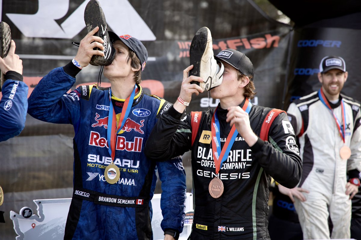 Big Congrats to <a href="/brandonsemenuk/">Brandon Semenuk</a> &amp; <a href="/keatonwilliams_/">Keaton Williams</a> These lads winning 3 of the last 4 events is great to see out here in <a href="/ara_rally/">ARA Rally</a> with current Gen WRC Competition!⁣
⁣
Thank you for keeping me company whilst doing this!!! 😵‍💫🥴🥲 #shoey