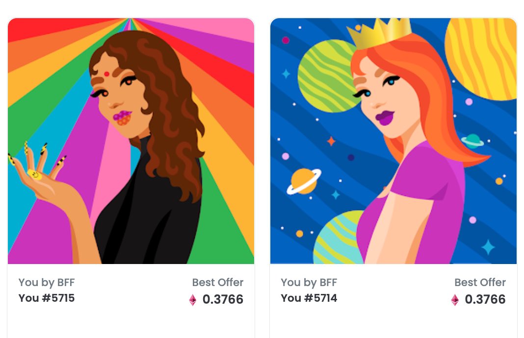 Super pumped for the <a href="/MyBFF/">BFF 🌈</a> reveal today - I love both of mine! 
😍🌈👑