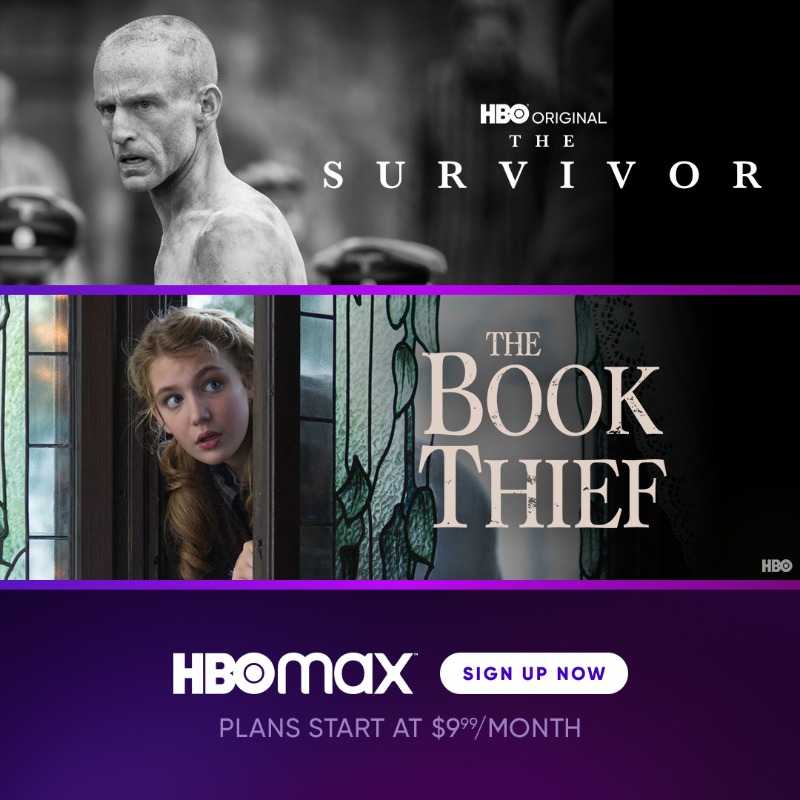 streamonmax's tweet photo. Experience The Survivor, The Book Thief, and more riveting dramas on HBO Max.