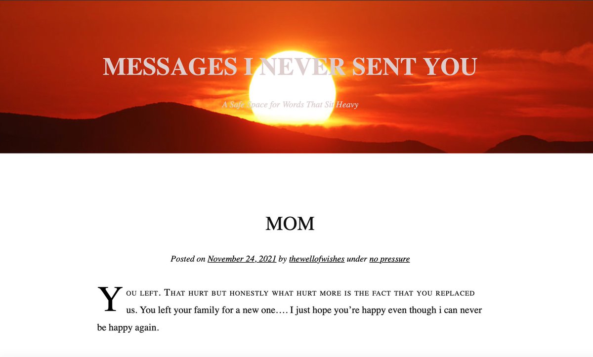ineversentyou's tweet photo. Mom https://t.co/zU1Hp3RdvD
#MessagesINeverSentYou https://t.co/YySOGn6LIf