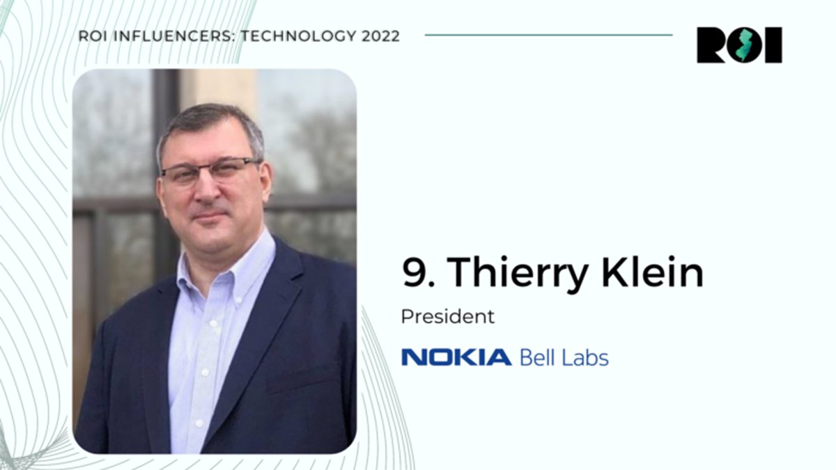 BellLabs's tweet photo. Every industry needs influencers, especially in innovation.

Congratulations to President of Bell Labs Solutions Research, Thierry Klein, who has just been named in @ROINJNews' 2022 Influencers: Technology list! https://t.co/xlnNoANdvb