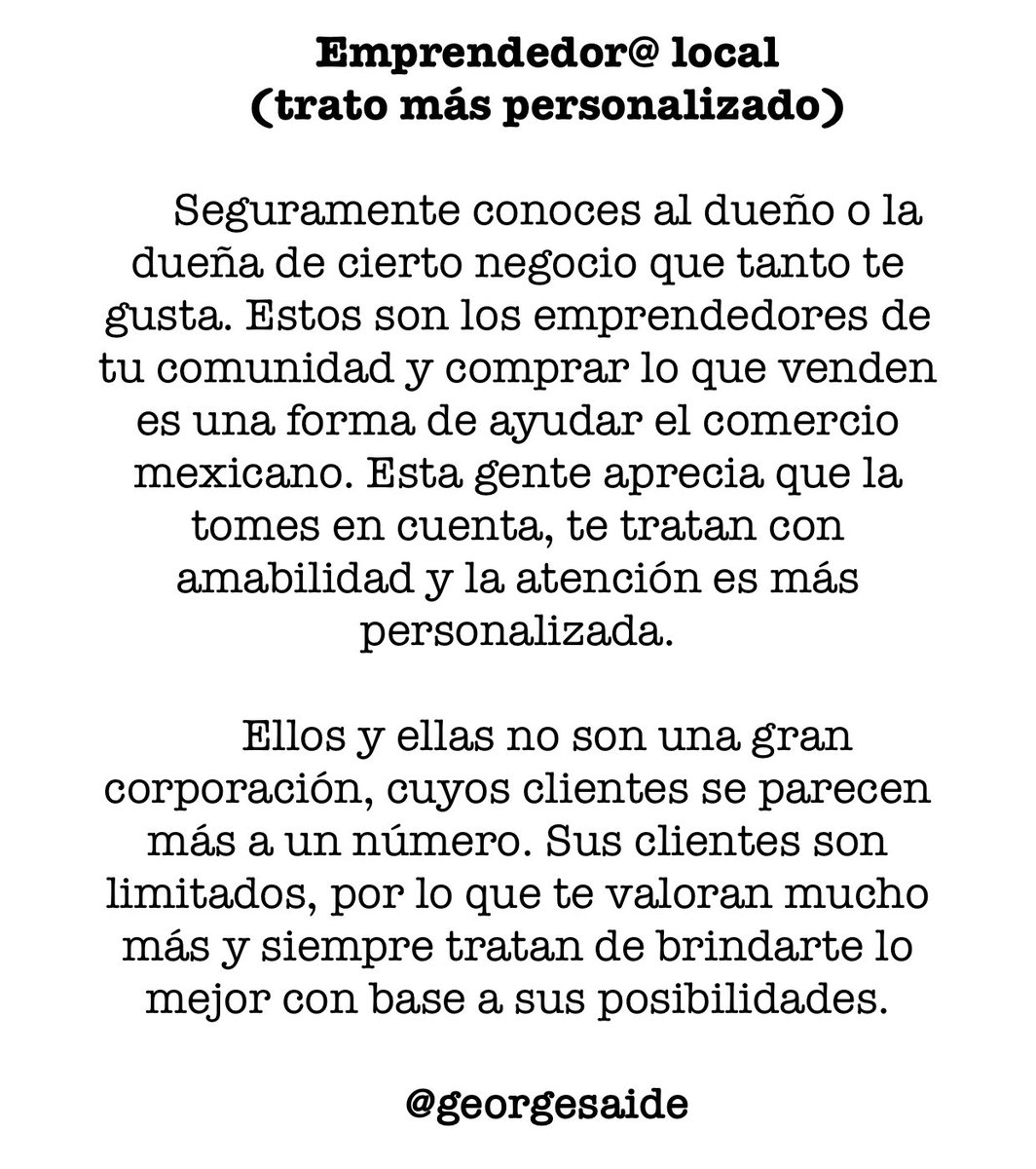 georgesaide's tweet photo. El servicio personalizado del emprendedor https://t.co/VVklBNiyhw