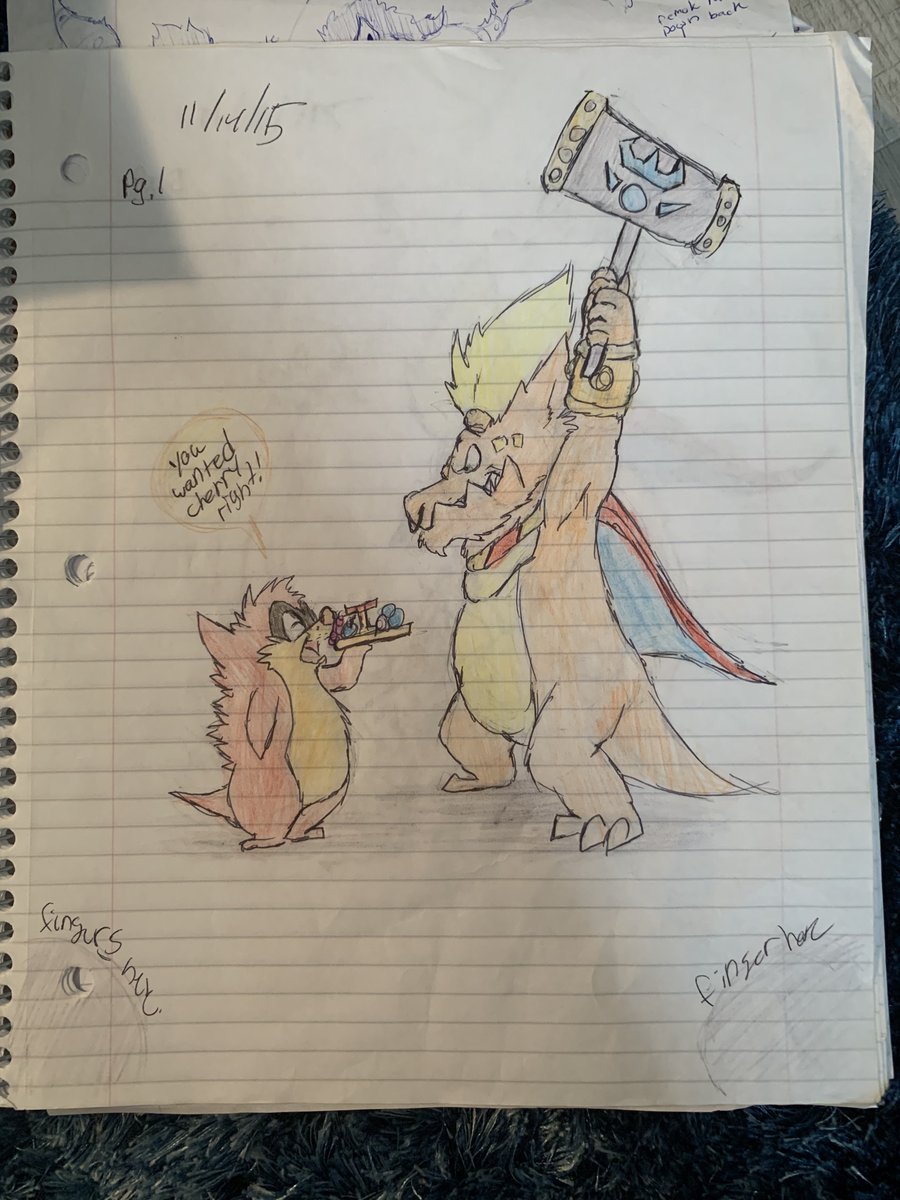 LeemonZ_620's tweet photo. Have you ever read the Captain Underpants comics?? Well back in the day I actually made one of King Harlito Bonking Shaow ๐ญ๐ฅ๐ฅ๐ฅ#LeemonZ #Oc #KingHarlito #Shaow #comic https://t.co/qeR5cAyW14