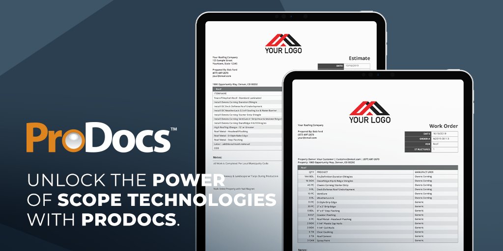 With ProDocs, turn your Scope report data into actionable information. ProDocs is a simple, powerful tool that automatically generates accurate estimates and work orders in seconds. Learn more here: loom.ly/zp2X-1Y #workorders #accurateestimate #roofing #contractors
