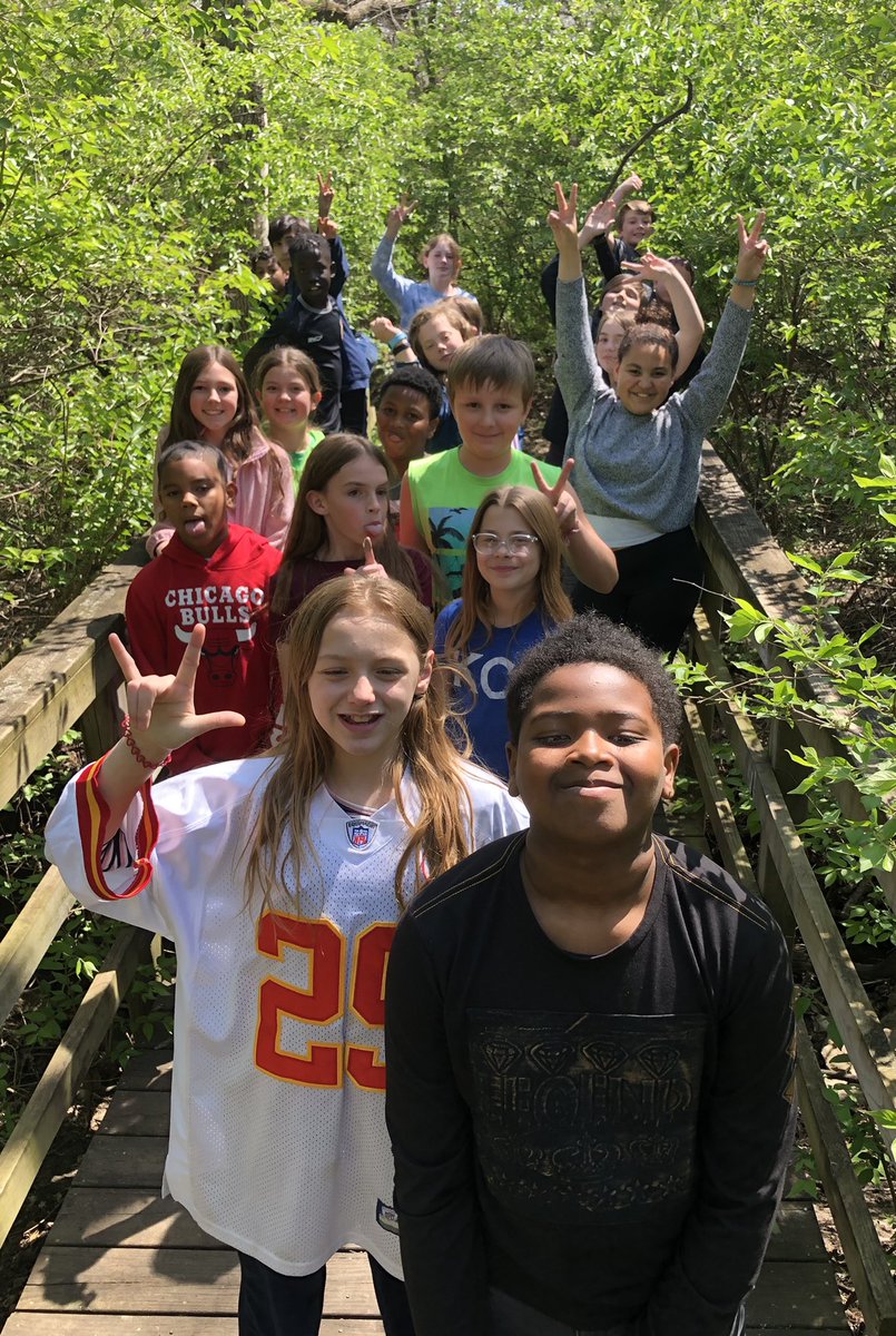 Much needed nature break after a long first day of MAP testing. We are so lucky to have our trail at <a href="/FH_NKCSD/">Fox Hill Elementary</a>!