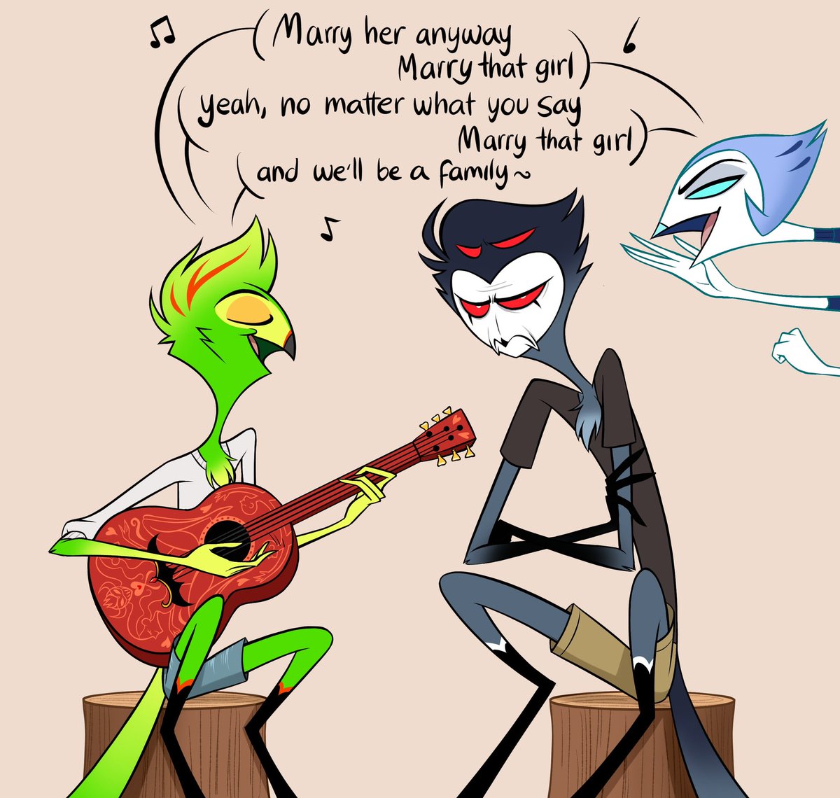 “Sir…Why you gotta be so rude?~”🦜🎼 (I wanted to do Francesco singing RUDE by MAGIC! to Stolas😂)  #helluvabossstolas #helluvabossoctavia #helluvaboss #helluvabossandrealphus #andrealphus #stolas #helluvabossfanart #helluvabossoc