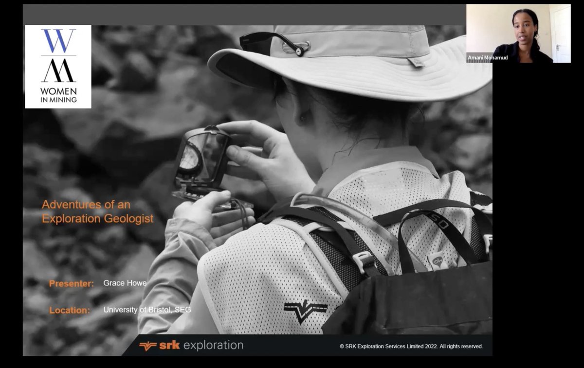 Excellent virtual lecture delivered by SRK Exploration and <a href="/WIM_UK/">Women in Mining UK</a>’s Grace Howe yesterday. Engaging, inspiring and very, very insightful! Thanks so much for hosting, Grace!