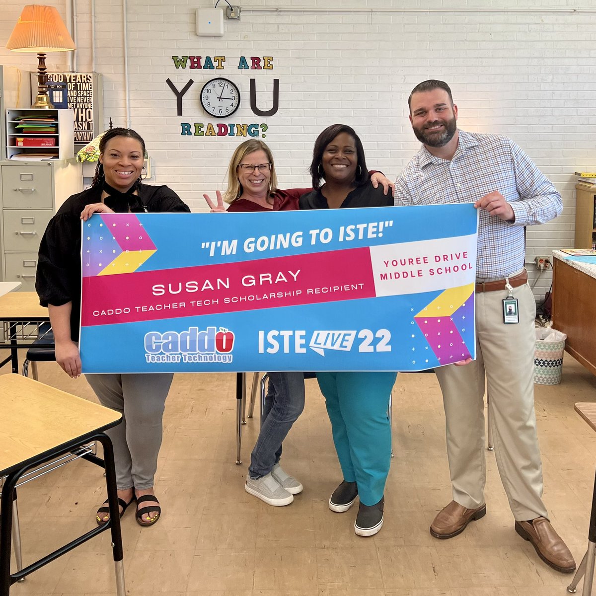 Our last <a href="/CPPSTeacherTech/">Caddo Teacher Tech</a> #ISTE22 scholarship recipient is a true spartan of an educator from Youree Drive Middle School and demonstrates a growth mindset to her colleagues and students. Congratulations, Susan Gray!  <a href="/CaddoSchools/">Caddo Parish Public Schools</a> @iste