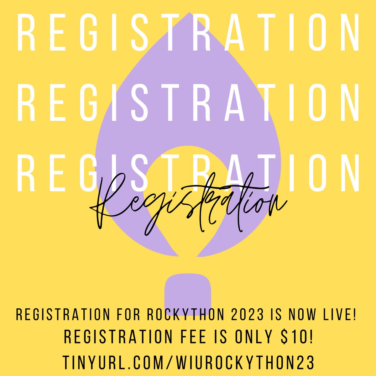 Registration for RockyTHON 2023 is now LIVE! To register is just $10! Don’t miss the chance to sign up before the price increases!

click the link to register: tinyurl.com/wiurockython23