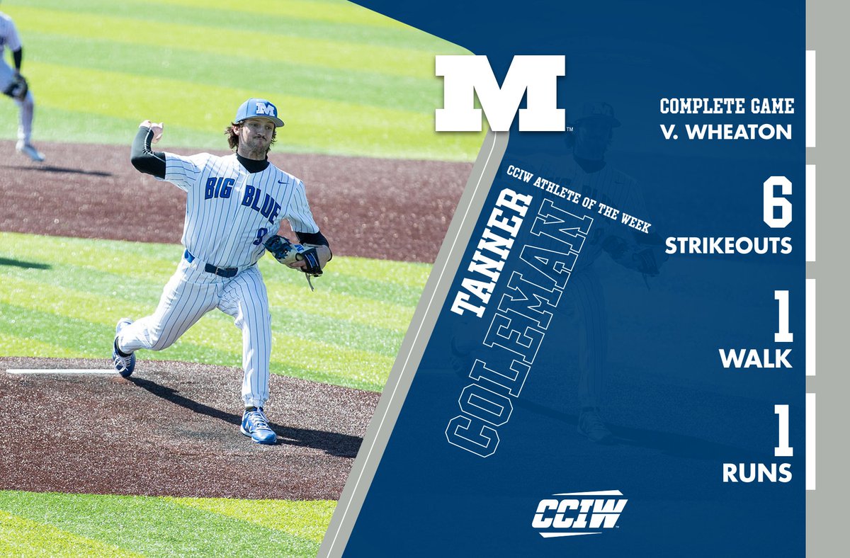MUBigBlue's tweet photo. Big Blue's Tanner Coleman CCIW Pitcher of the Week! https://t.co/TcxicMCg63