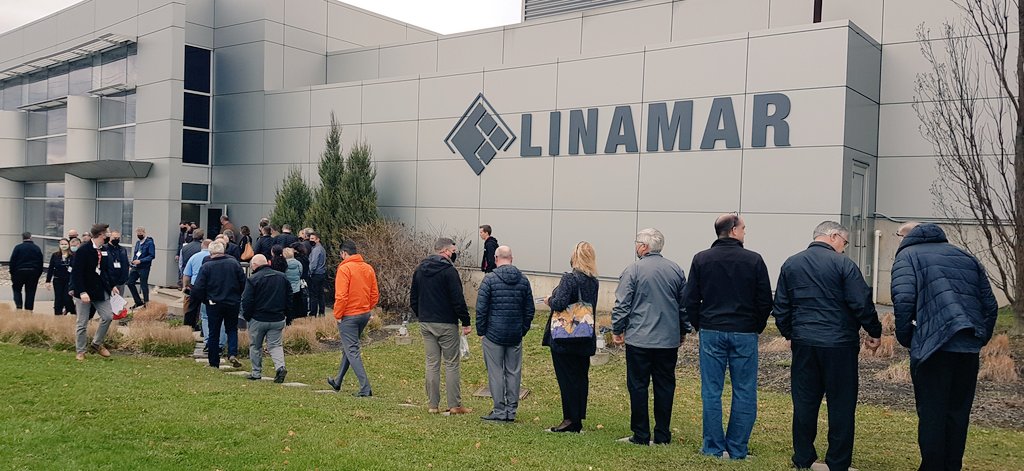 AMCshortlinecda's tweet photo. Tour of @LinamarCorp manufacturing facilities gave insights that allowed our members to view a variety of production including their iHub &amp; Core buildings. We are grateful for the experience as part of the first day of #AMCExpo22 https://t.co/fH0gWXo9EJ