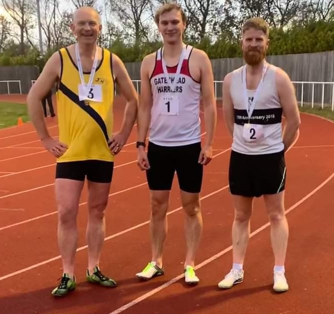 MCHarriers's tweet photo. ***Chasing dreams***
Not sure this was Aaron Keys dream race,but hey he did it. Our first (definitely not last) North East medallist of the year. Tonight Aaron put himself out there and made his debut run over the 2k Steeplechase. @MCHarriers @NYSD2 @NECAAathletics https://t.co/TyM7KUTDXG