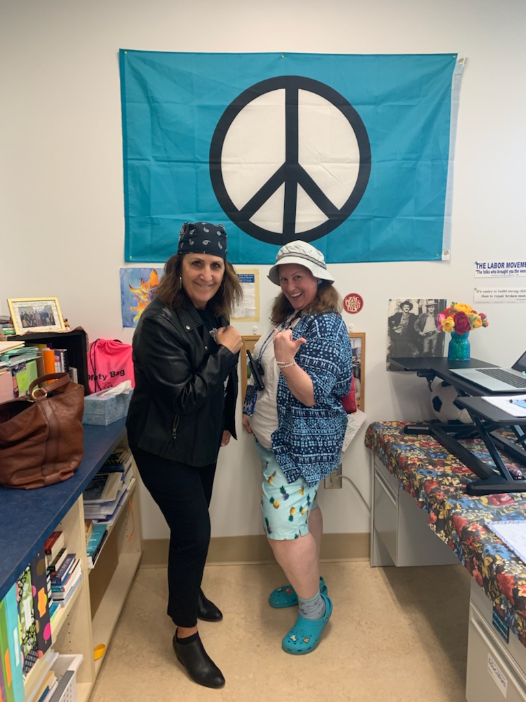 Bikers or surfers day today for THON. Love my coteacher Mrs. Brown. She is the BEST.