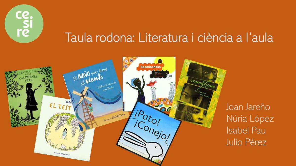 ‼️Demà connecteu-vos amb nosaltres al canal youtube del Cesire👉 ja.cat/6LDlH per descobrir un munt de lectures, de diferents etapes educatives, per treballar a l’aula literatura i ciència. En parlarem amb persones expertes i viurem noves experiències. Us hi esperem‼️