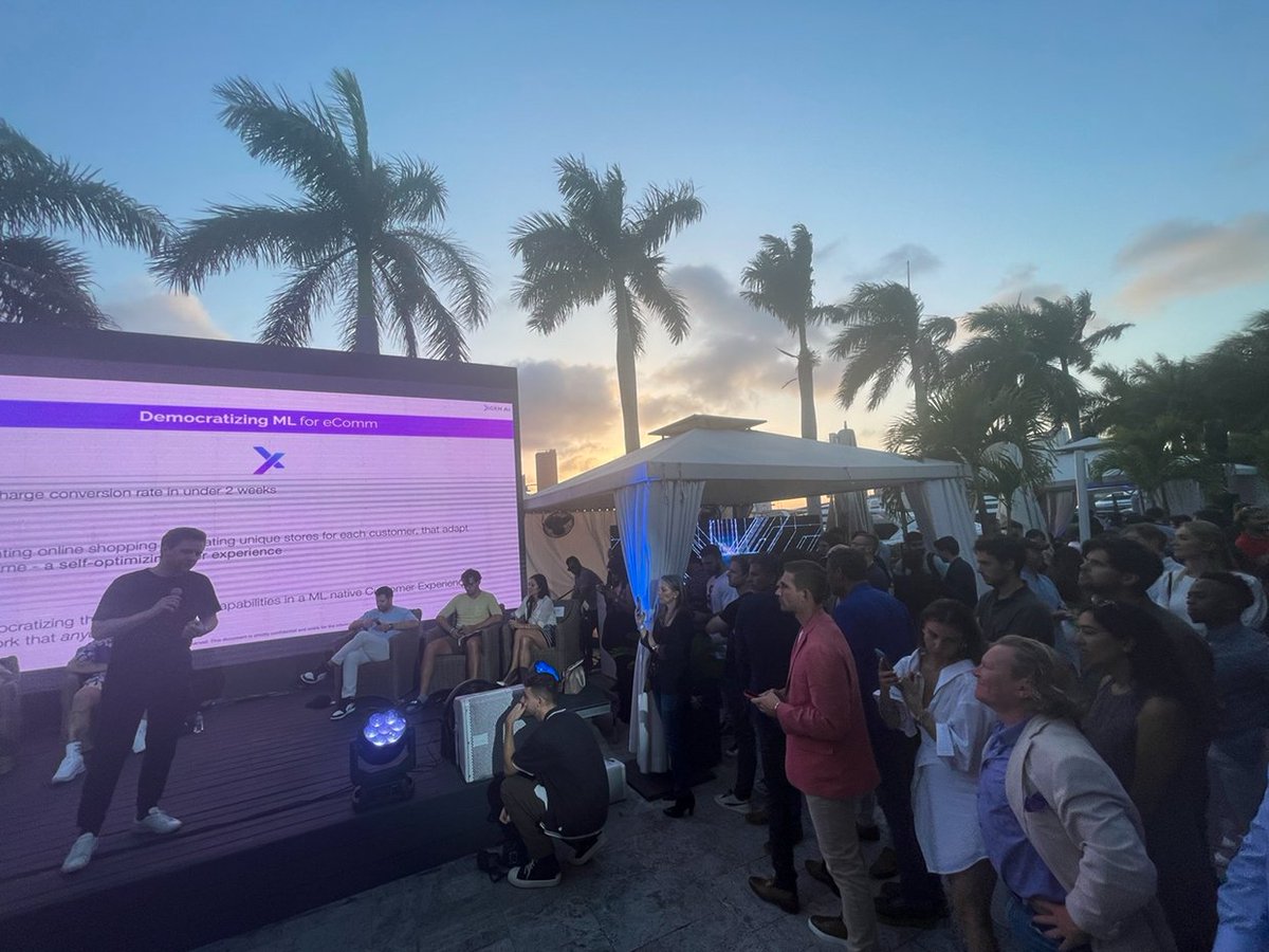 XGENAI's tweet image. Our CEO &amp;amp; Founder @FaricyFrank pitching democratization of machine learning for eCommerce to an audience of VCs and investors at #MiamiTechWeek 

🗣️🗣️🗣️

@eMergeAmericas @305venture @antifundvc @FloridaFunders @foundersfund @togal_ai @CryptoLeagueORG @jakepaul @michellemwaite