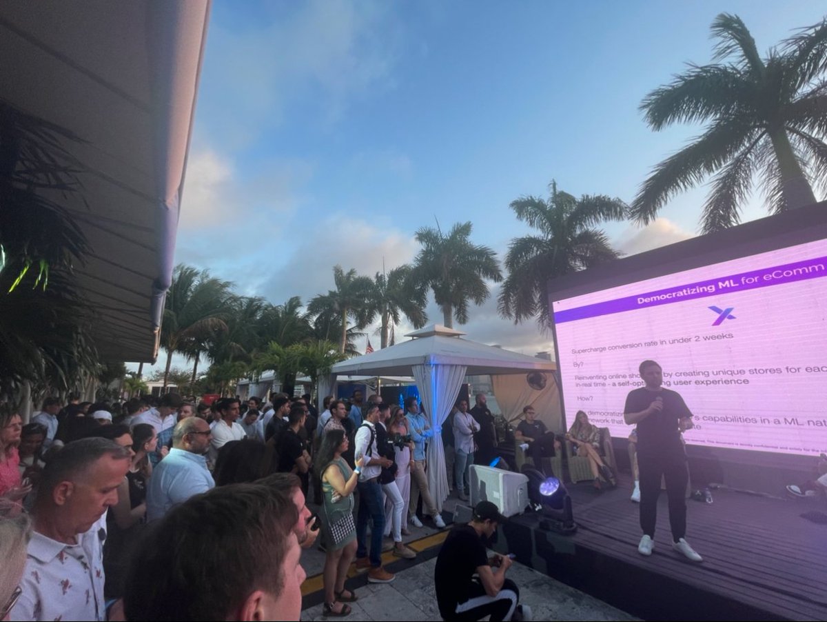 XGENAI's tweet image. Our CEO &amp;amp; Founder @FaricyFrank pitching democratization of machine learning for eCommerce to an audience of VCs and investors at #MiamiTechWeek 

🗣️🗣️🗣️

@eMergeAmericas @305venture @antifundvc @FloridaFunders @foundersfund @togal_ai @CryptoLeagueORG @jakepaul @michellemwaite