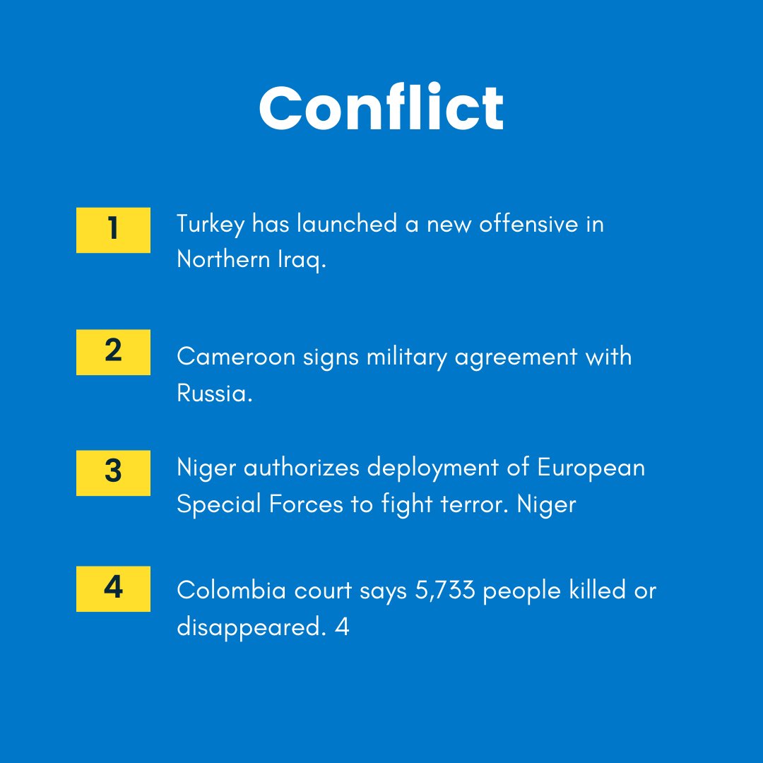 AfPeacebuilding's tweet image. This week's Future Trends from AfP &amp;amp; @GlobPeaceIndex analyzes global news stories—from developments in Myanmar to Iraq to Cameroon, and more—to deliver insight into the future. 

Read the full publication here: bit.ly/3LnTUFa