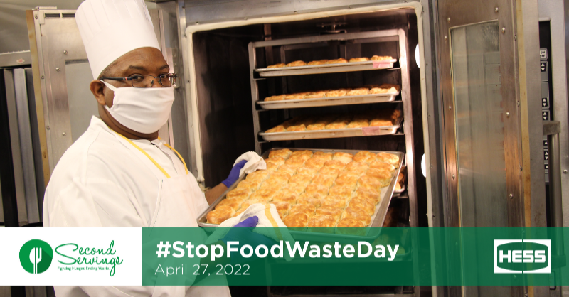 HessCorporation's tweet photo. In honor of #StopFoodWasteDay on April 27, Hess applauds chefs, restaurants &amp; organizations that raise awareness about food waste &amp; food insecurity. We continue to support our long-time partner @second_servings in their mission to fight hunger &amp; reduce food waste in Houston.