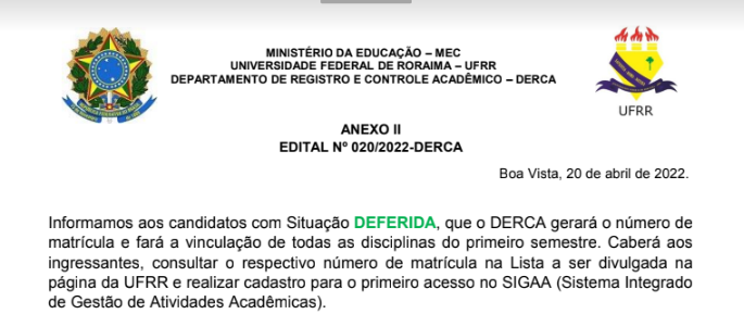 chico_magno's tweet photo. @UFRROficial olá, 
qual a previsão para que o DERCA gere o número de
matrícula e faça a vinculação das disciplinas do primeiro semestre para os alunos ingressantes? https://t.co/gXxj2qcpLJ