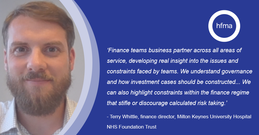 HFMA_UK's tweet photo. NHS finance teams have a role to play in creating the right environment for innovation, but changes in the national framework &amp; processes would help too.

Read the blog from @TerryWhittle, @MKHospital FD, about how a bolder response is needed to innovation https://t.co/Qwr9AJb1eK https://t.co/QGFHuwFdCe