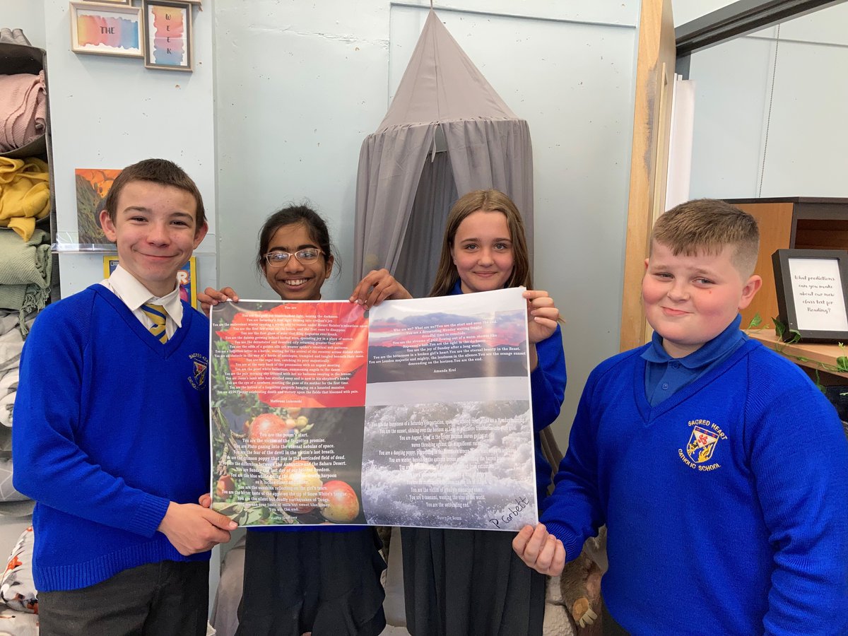 We sent some of our fantastic year 6 writers' poetry to <a href="/PieCorbett/">Pie Corbett</a>!  He was very impressed and had it published onto a poster for us.  We are all thrilled!  Well done children <a href="/Suey2chaussures/">Sue O'Malley</a> <a href="/Romero_MAC_/">Romero MAC</a>