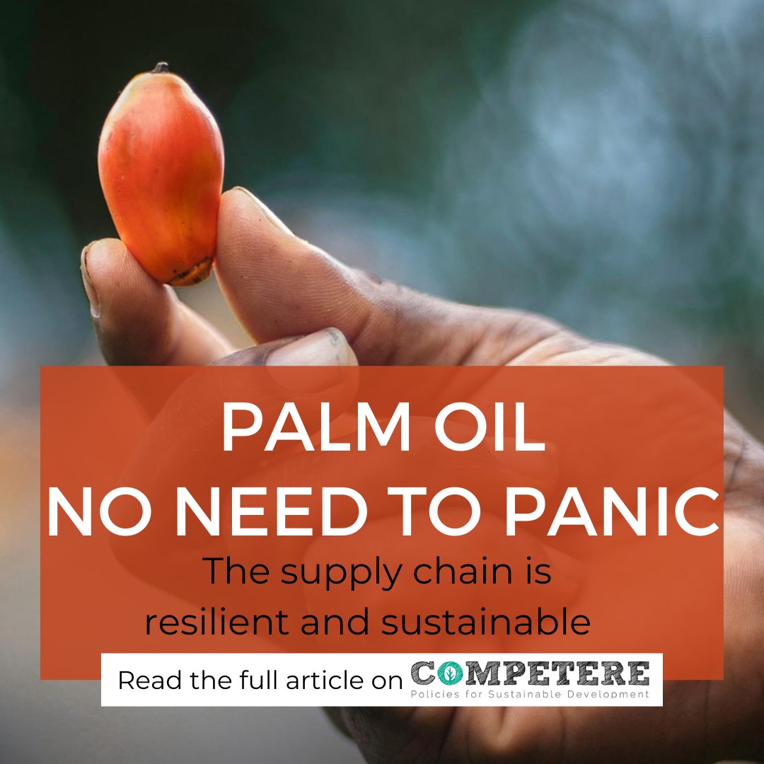 competereEU's tweet photo. @pietropaganini No need to panic, the Indonesian stop to #PalmOil exports only concerns cooking oil. The palm oil #supplychain remains among the most #resilient and #sustainable. Without it, the world would face serious #energy and #food shortages 👉https://t.co/OTLspfvCJA https://t.co/ay9cEL1a8a